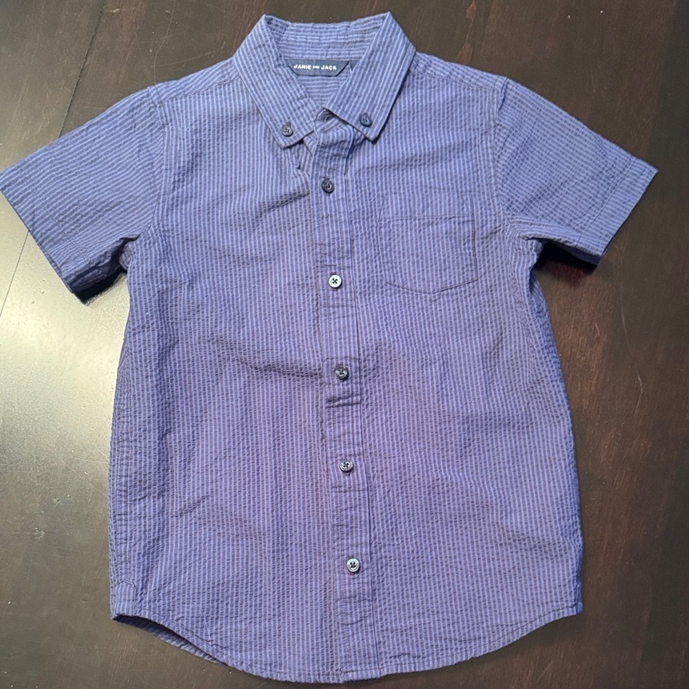 Janie and Jack Lilac Button-Down Shirt